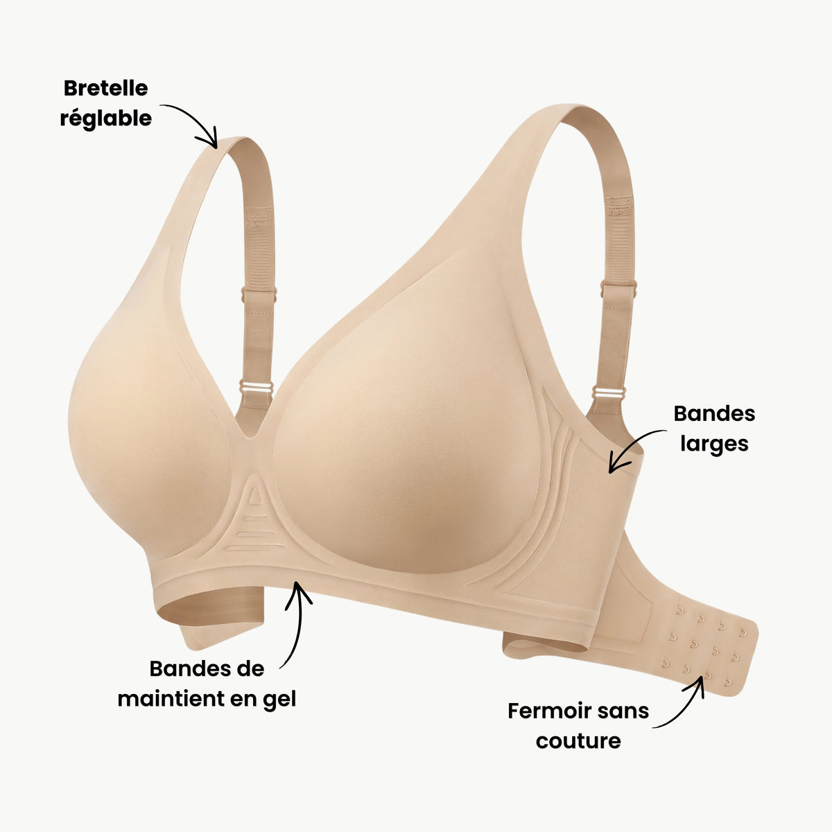 AneaGel™ – Soutien-gorge push-up sans armature col V